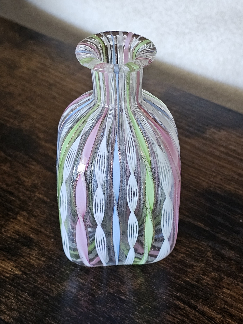 Murano Latticino Tutti Frutti Mini Vase